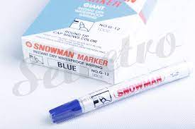 Snowmay - Marker Dry Waterproof , Blue, Box 12 PCS