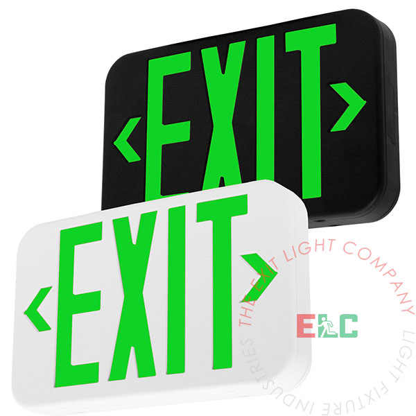 Exit Sign Light - Green , "EMERGENCY EXIT"