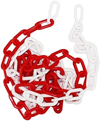 Plastic Chain - 8mm , 1 Meters, Red & White