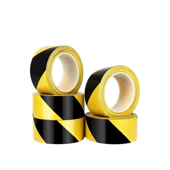 Adhesive Warning Tape - model 14,Yellow & Black , 2", 45 Meter