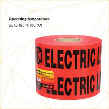 Warning Tape - Red "Electrical Cable" , 6", 200 Yards