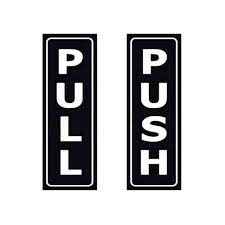 Sticker - Door "Push" , Small