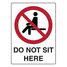 Sticker - "Do no sit here" , Size small