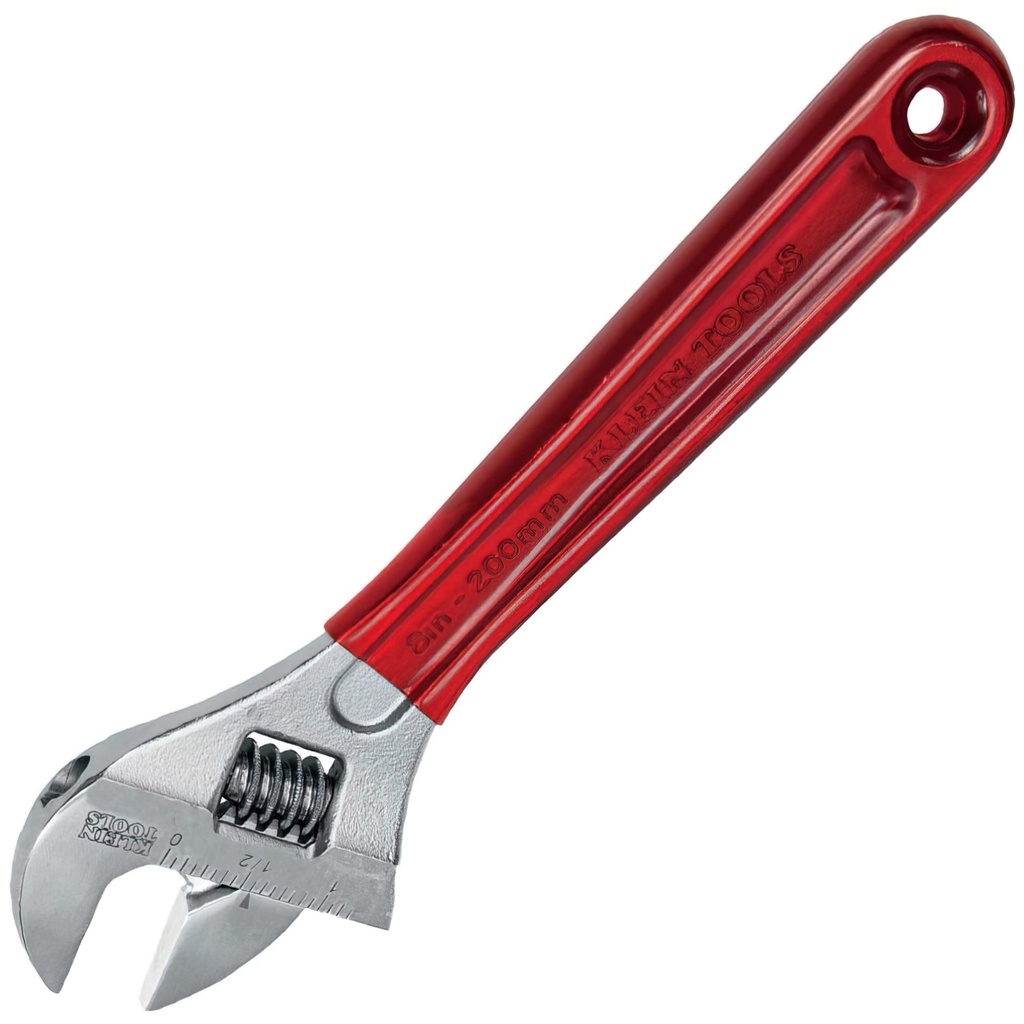 Adjustable Wrench 8 Inch Red