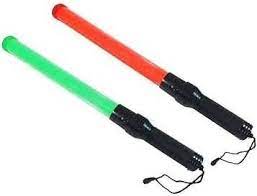 [690283128255] Traffic Warning Stick - Red & Green