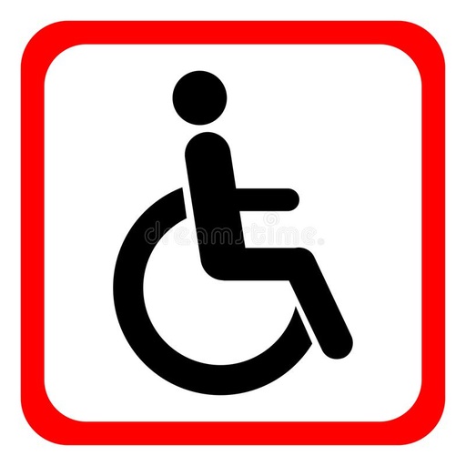 [102458748] Plastic Sign - Disability Sign , A4