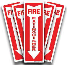 [104621004911] Sticker - Fire Extinguisher Reflective , Small