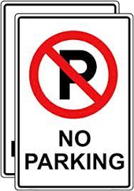 [104621204011] Sticker - No Parking , Size A4, white