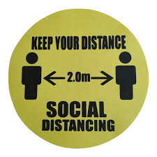 [10462122471] Sticker - Keep Your Distance , Size 30X30 cm