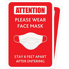 [104621247] Sticker - "Keep Wearing Mask" , 30X30