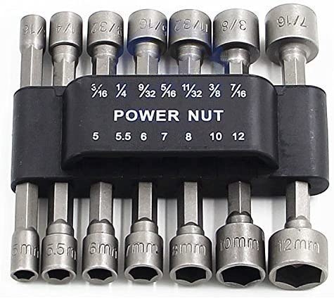 [1055857921] Power Nut Driver Set 14 Pieces